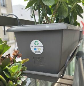 Jardinière fabriquée en France en plastique recyclable